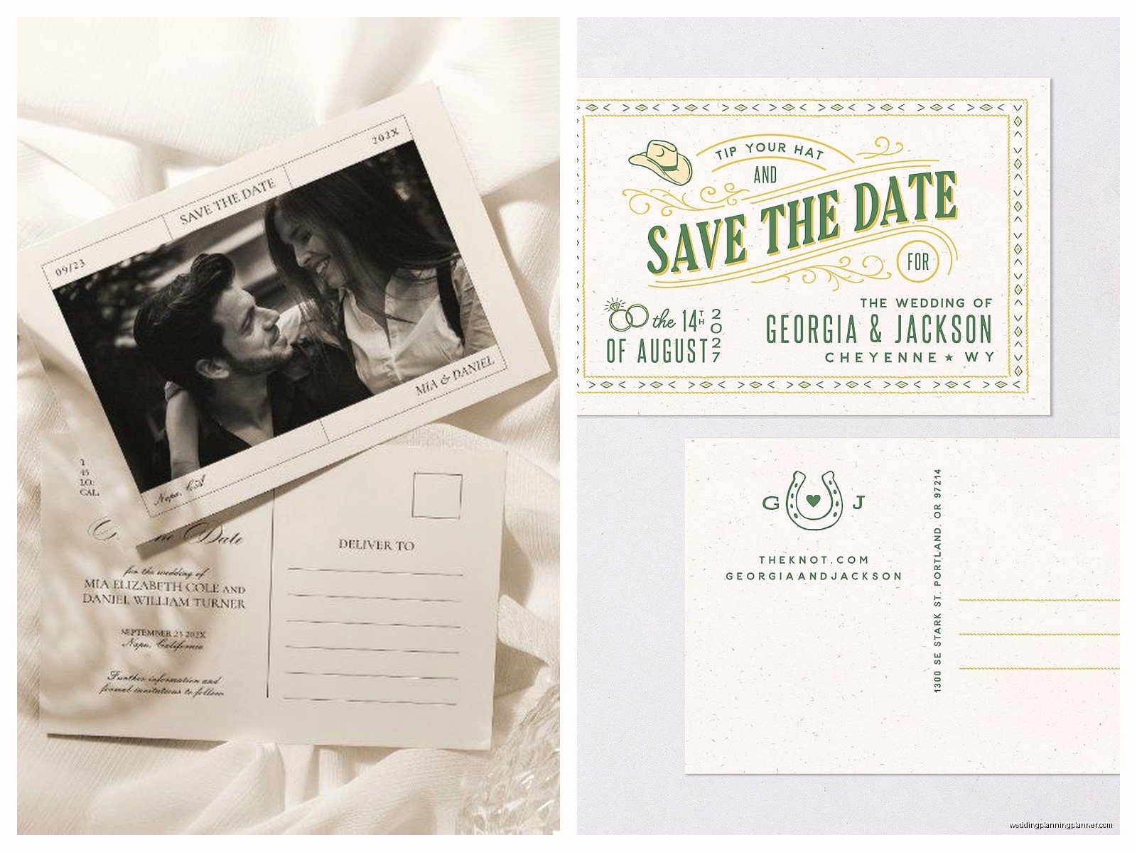 Postcard Wedding Invitations: Casual Flat Card Designs