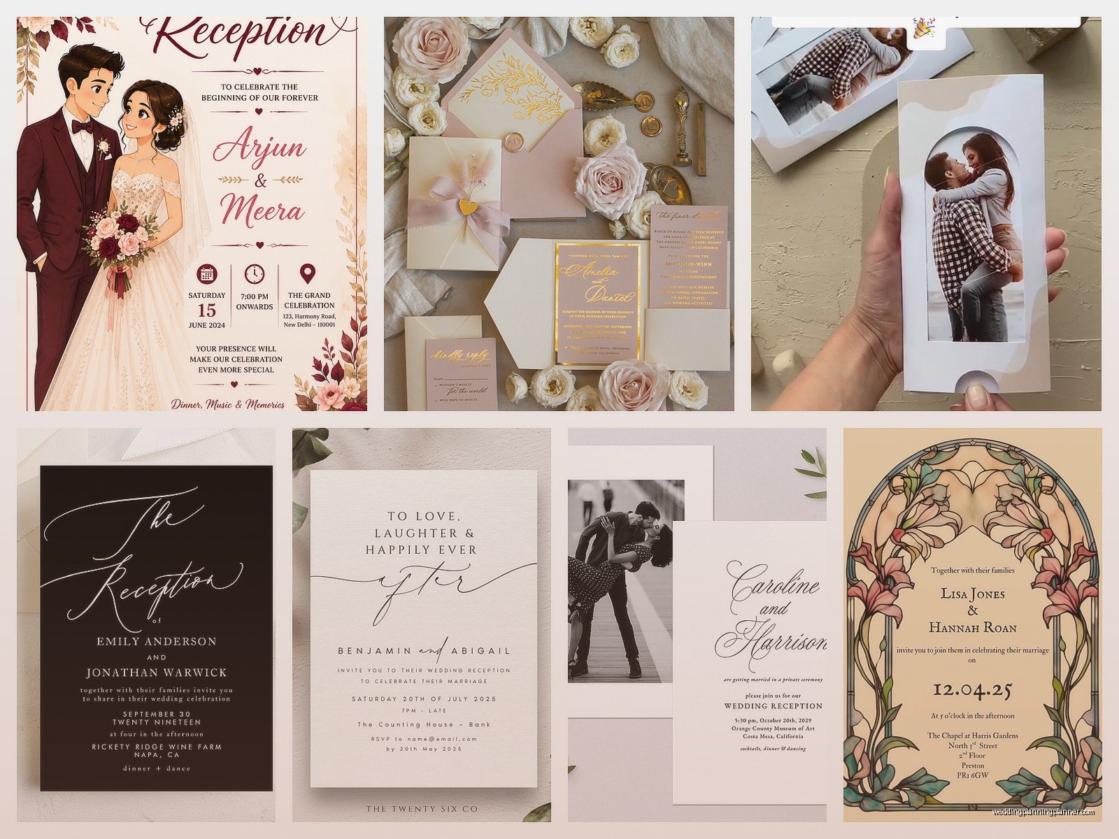 Reception Invitation Card: Post-Ceremony Party Design