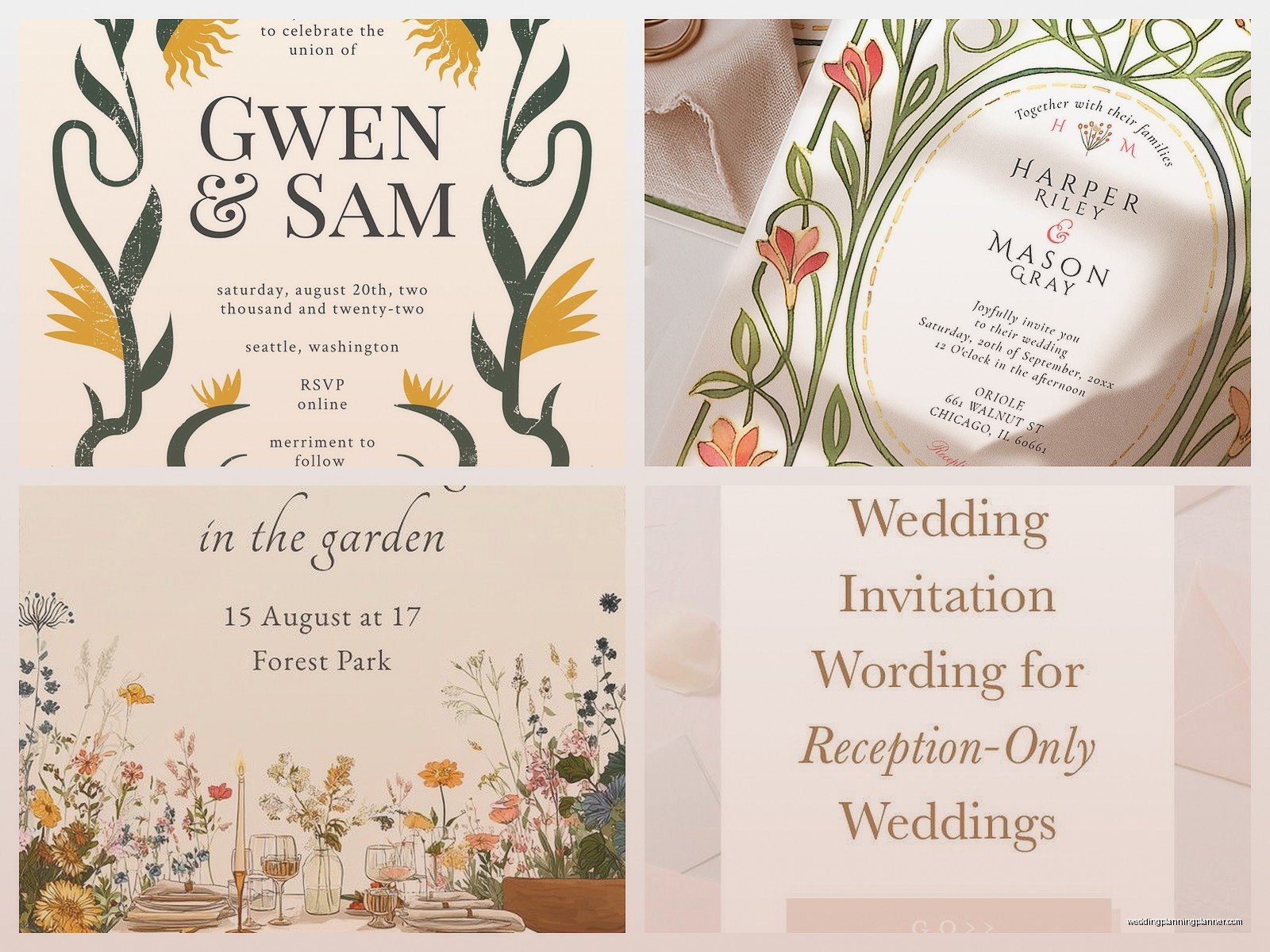 Reception Invites: Post-Ceremony Party Invitation Cards