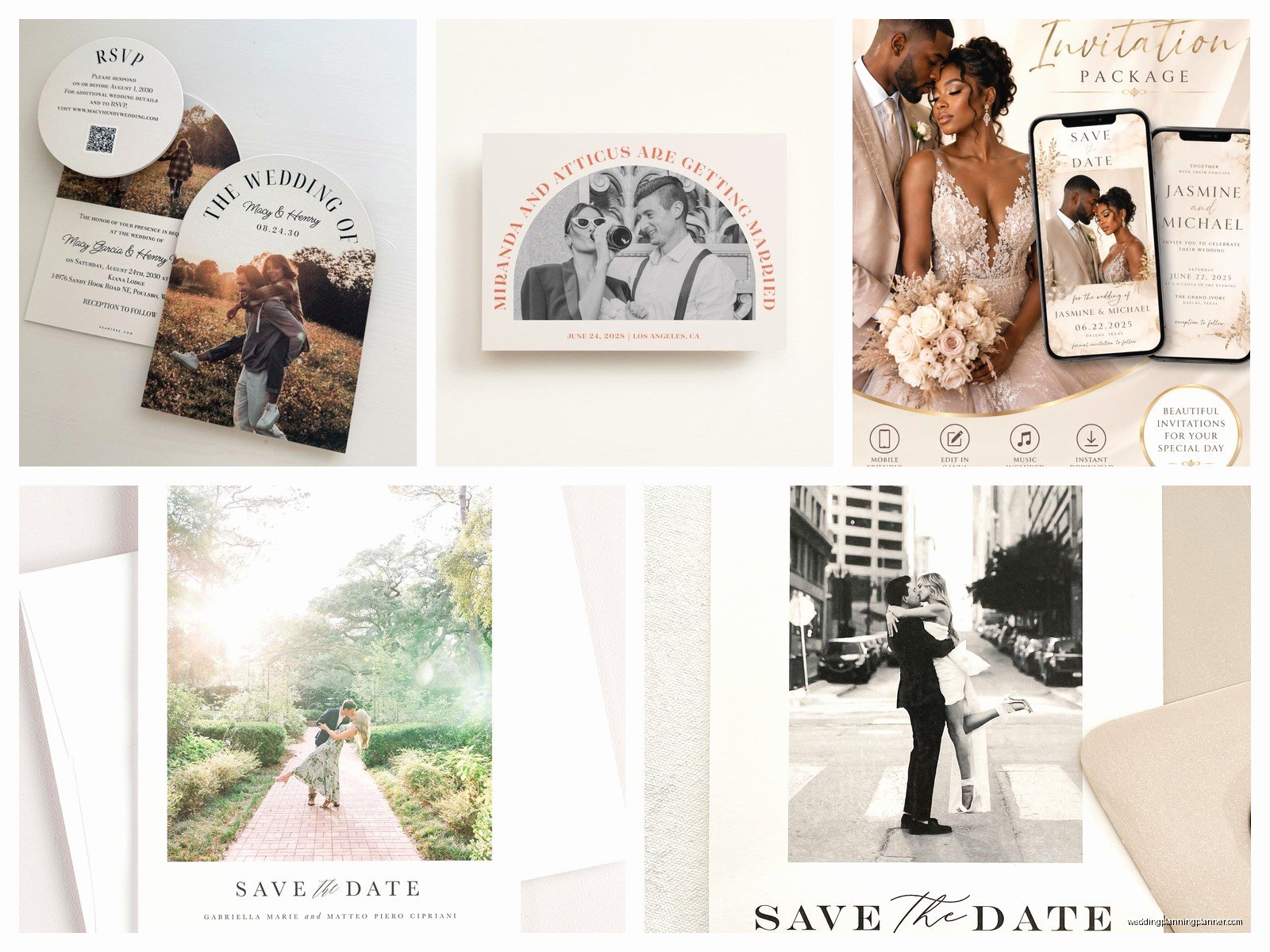 Save the Date and Invitation Combo: All-in-One Packages