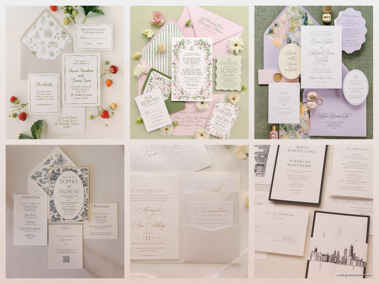 Semi Custom Wedding Invitations: Partially Personalized Designs