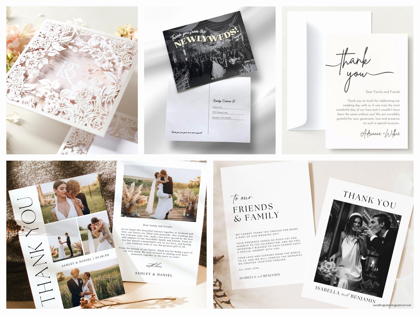 Unique Wedding Thank You Cards: Creative Gratitude Designs