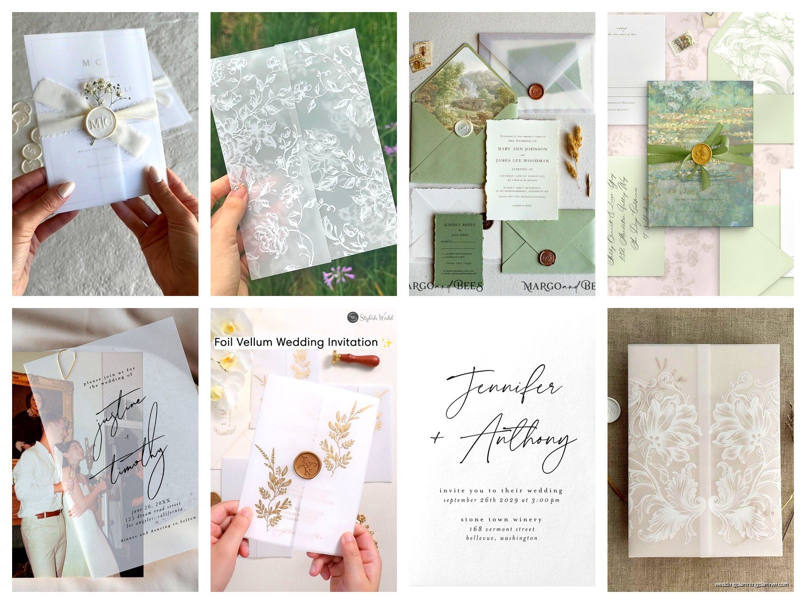 Vellum Invitation: Translucent Paper Overlay Designs