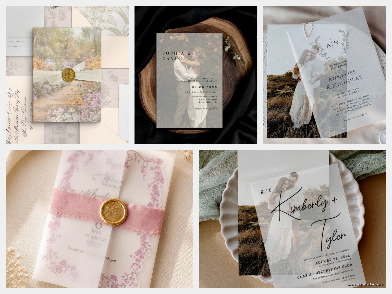 Vellum Overlay Wedding Invitations: Translucent Layer Designs