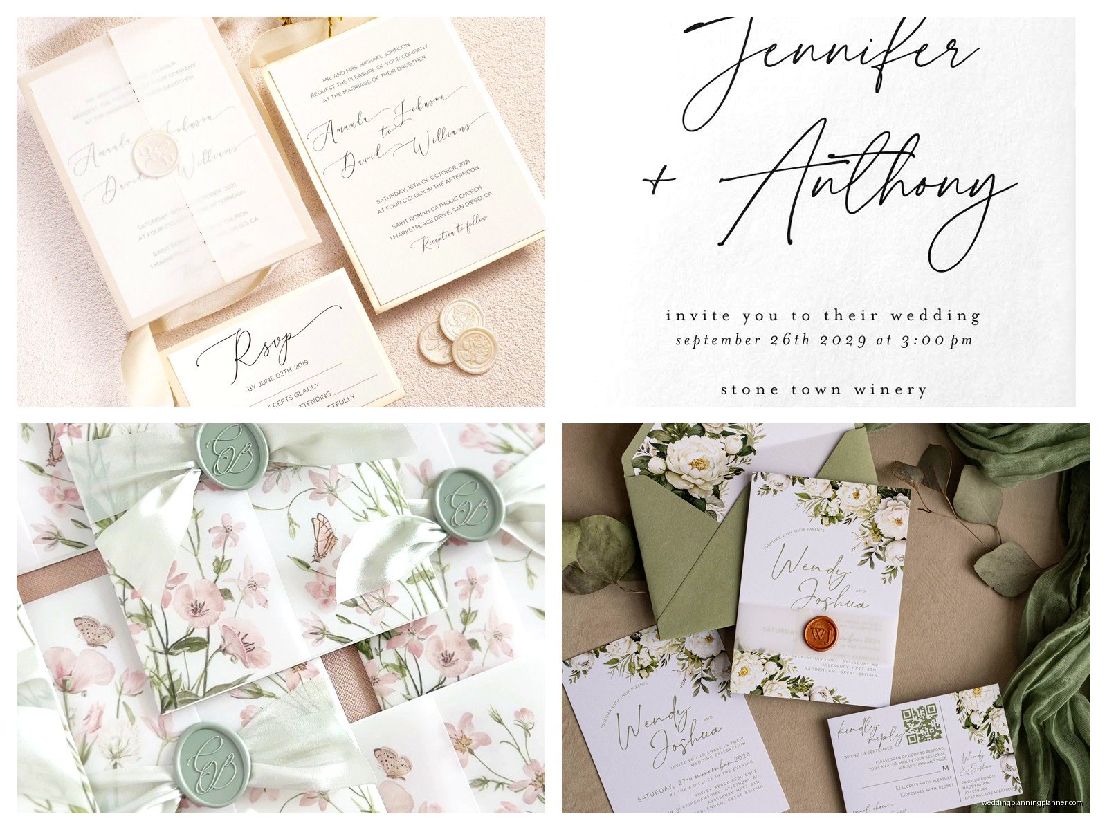 Vellum Paper Wedding Invitations: Translucent Overlay Designs