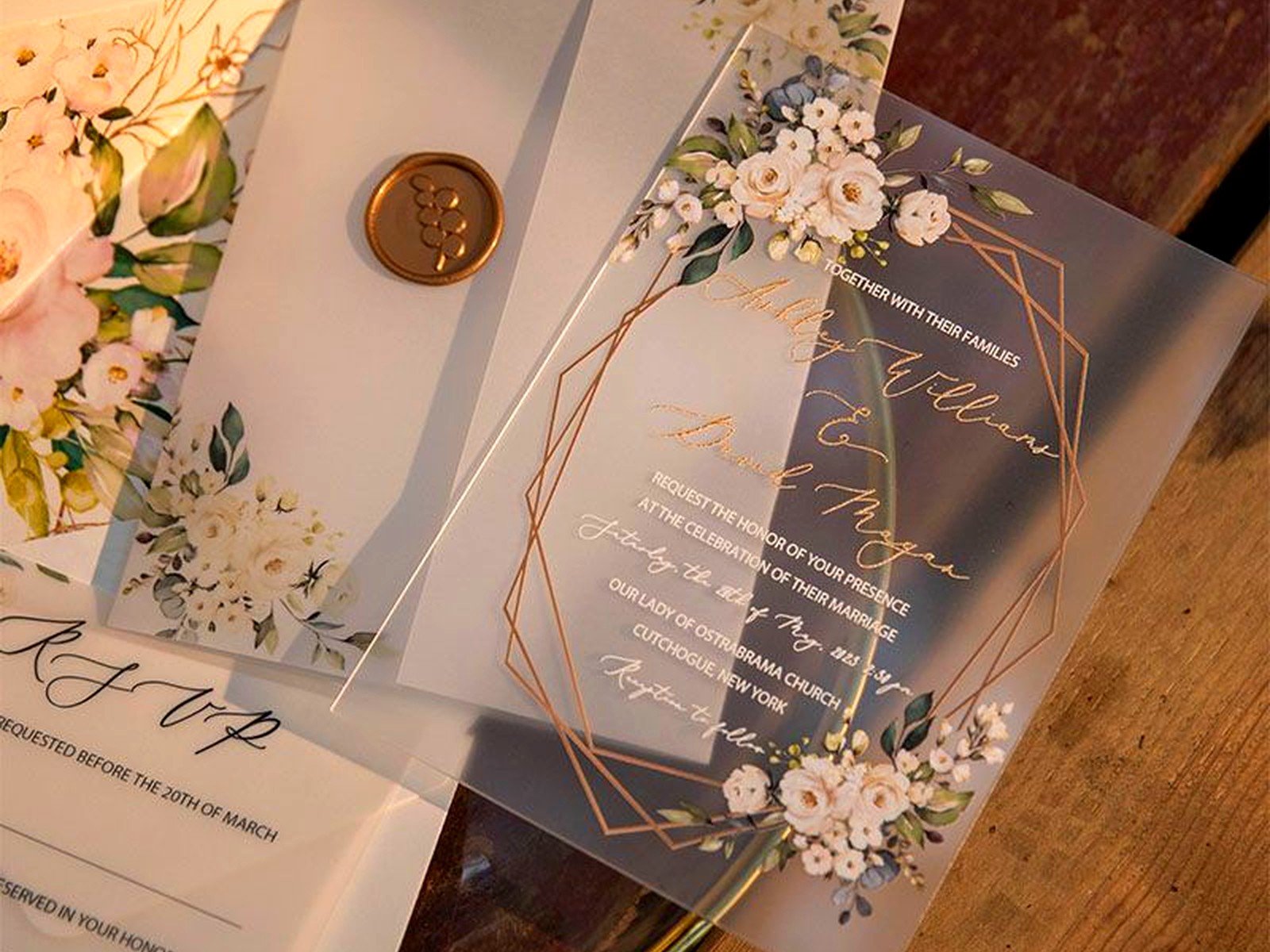 Vellum Wedding Invitations: Translucent Overlay Designs