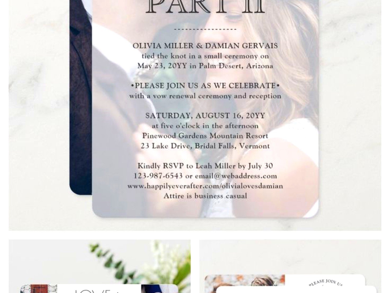 Vow Renewal Invitations: Anniversary Celebration Cards