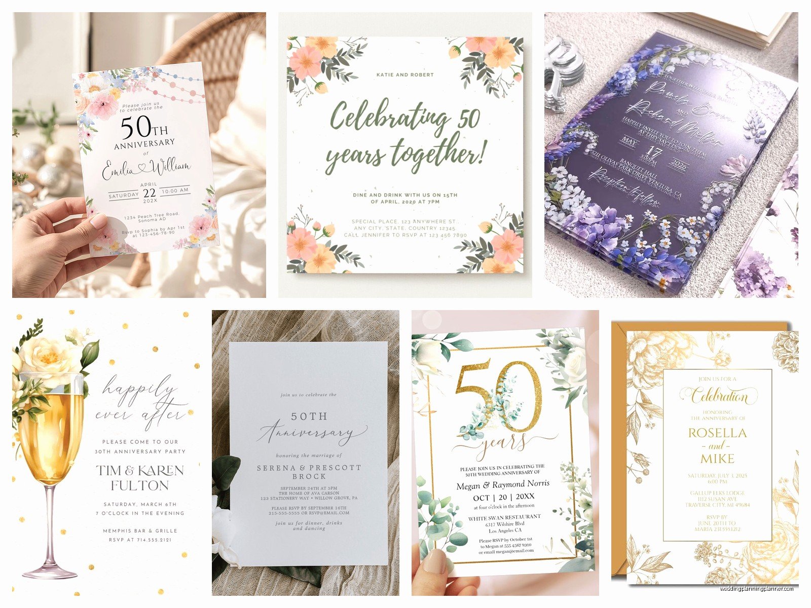 Wedding Anniversary Invitations: Milestone Celebration Cards