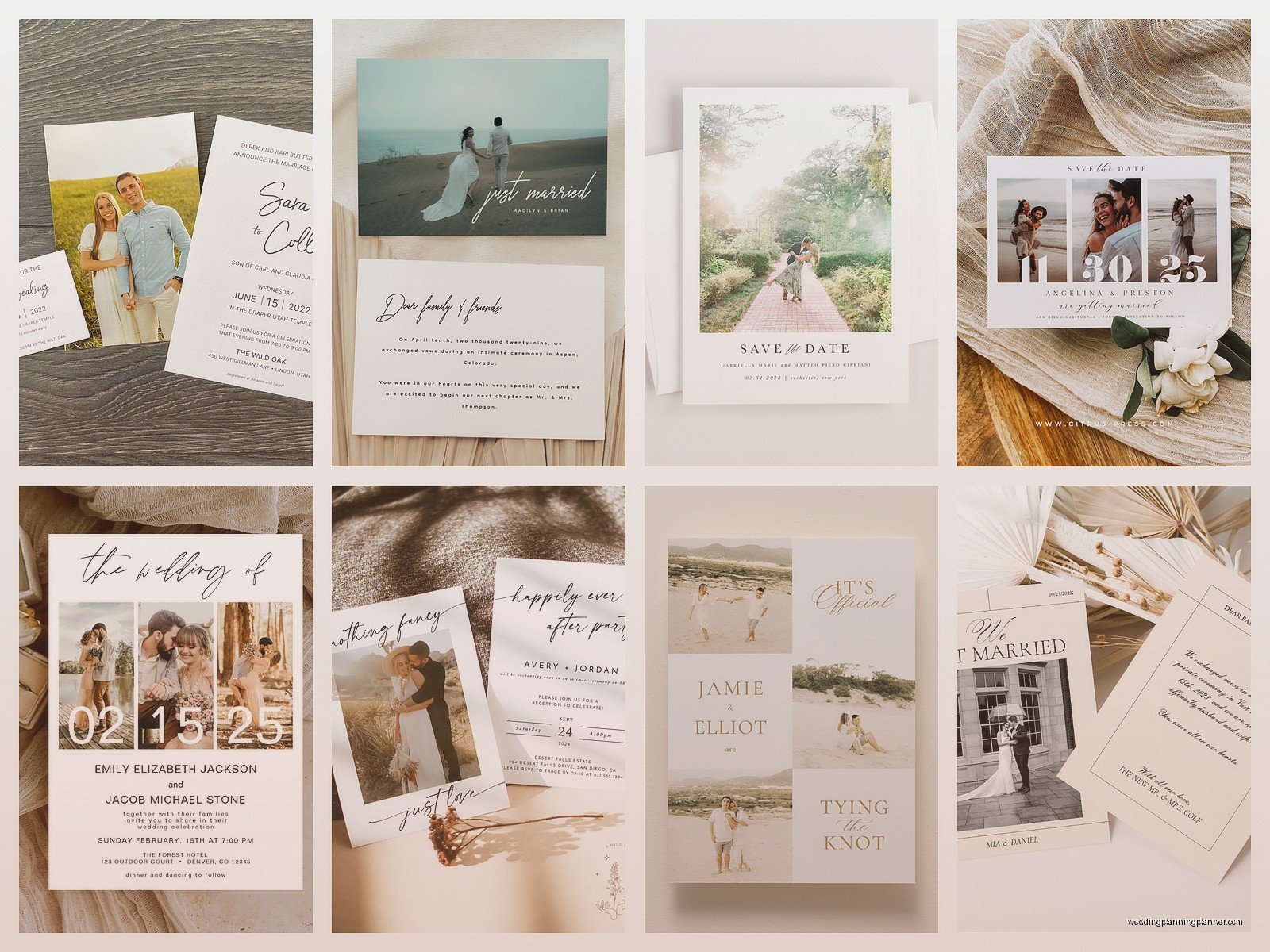 Wedding Announcement Cards: Post-Wedding Notification