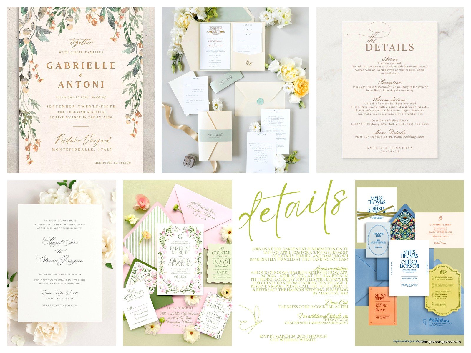 Wedding Invitation Details Card: Information Insert Guide