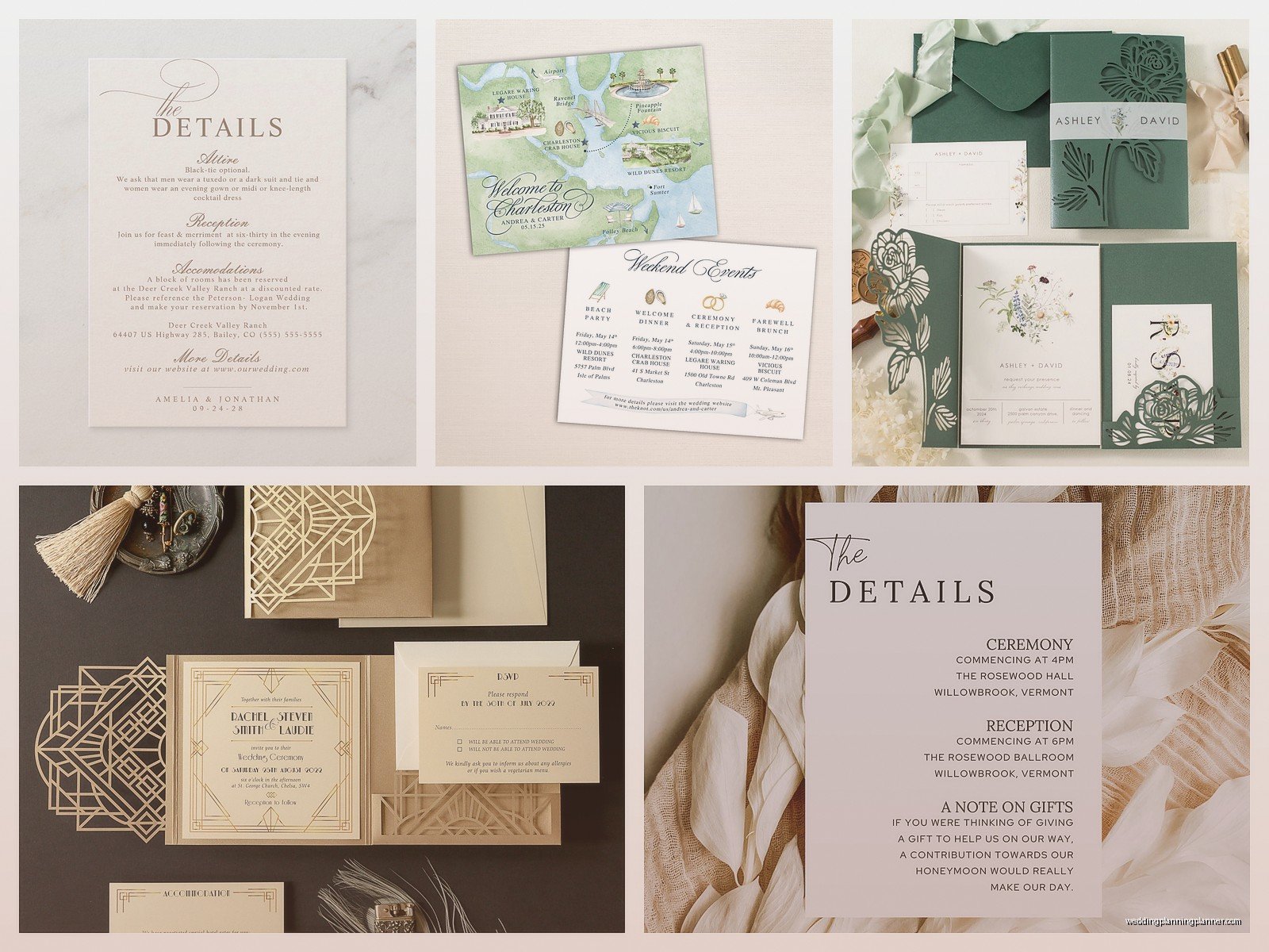 Wedding Invitation Inserts: Details Card Information