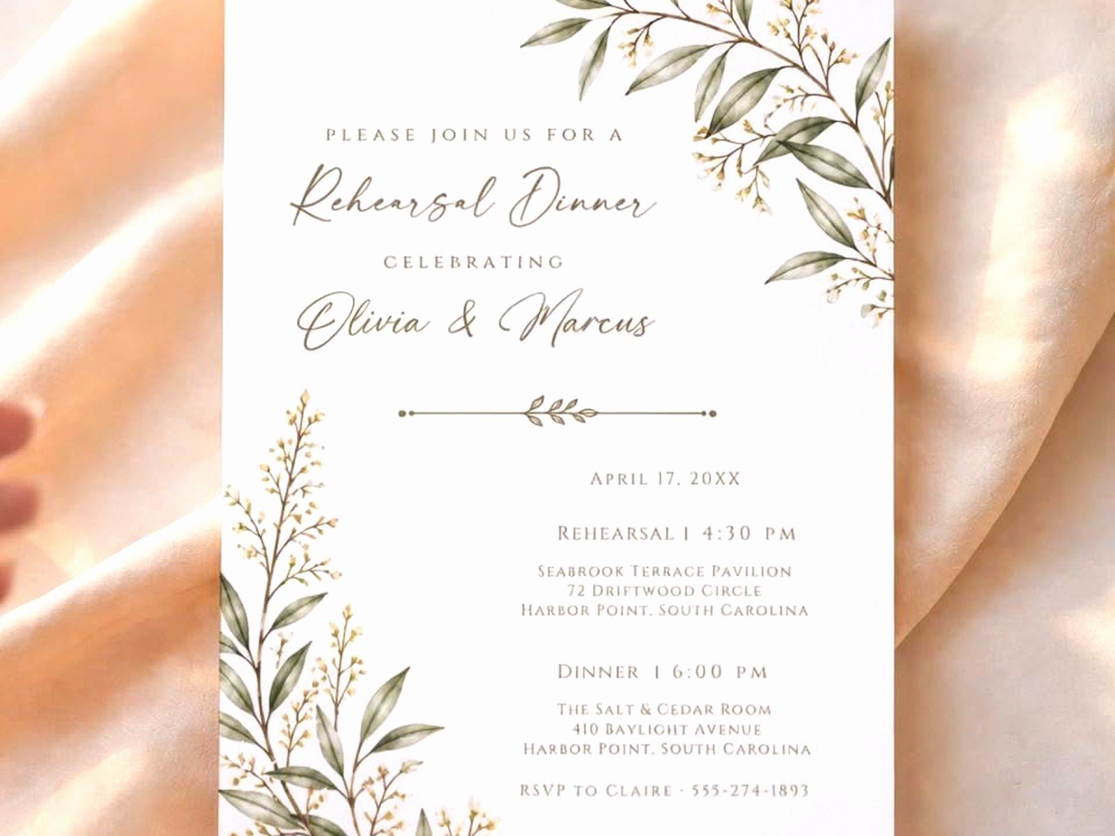 Wedding Rehearsal Invitations: Dinner Party Card Designs