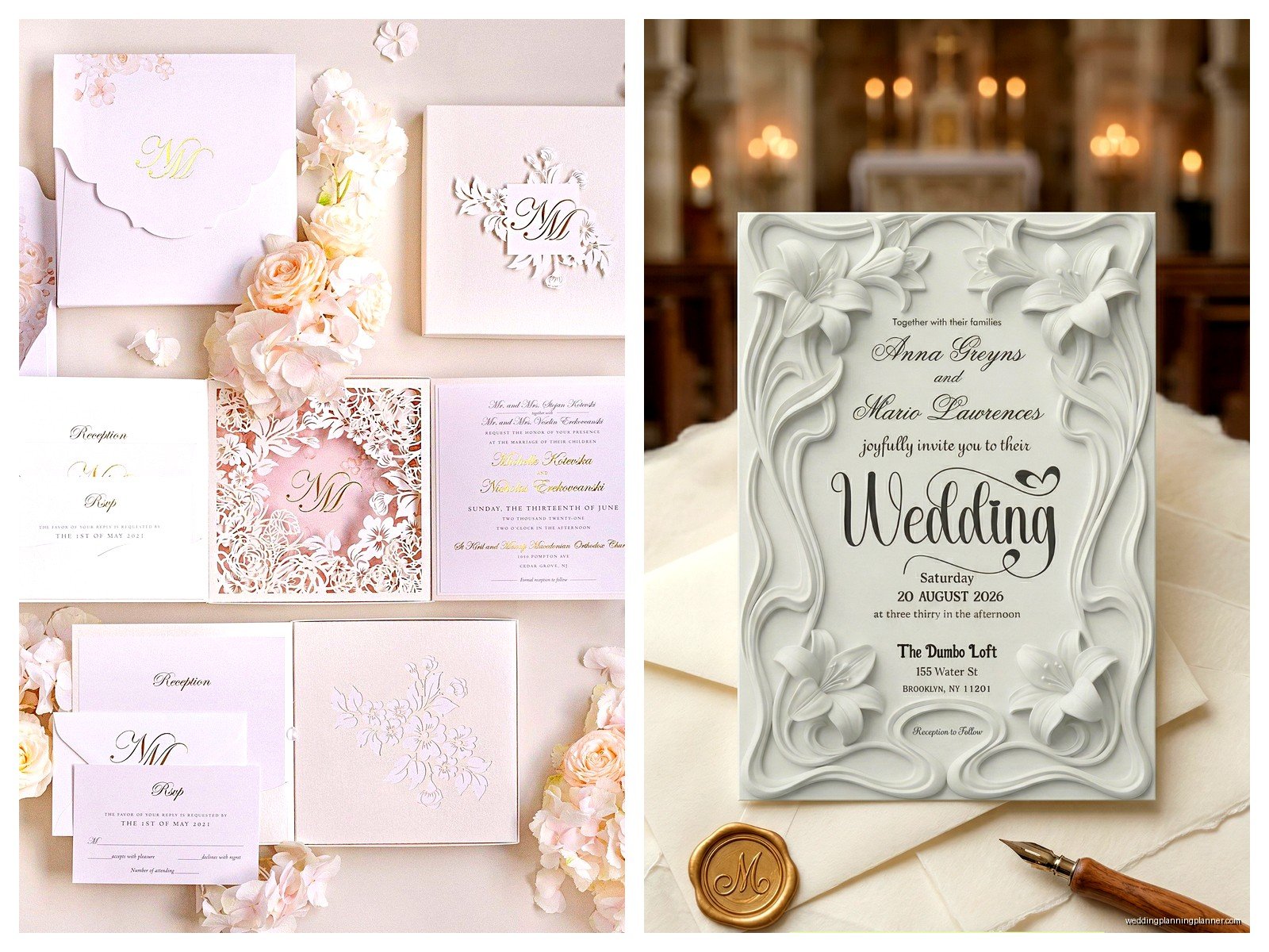 3D Wedding Invitations: Pop-Up Dimensional Designs