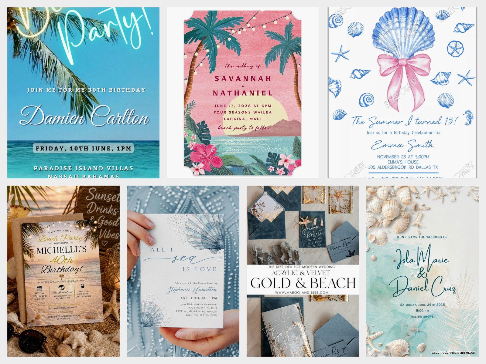 Beach Invitations: Design & Ordering Guide
