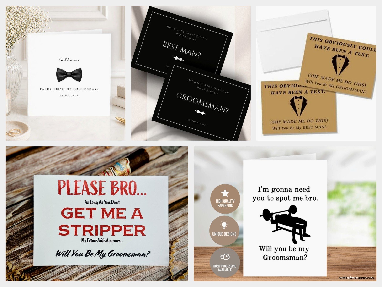 Best Man Invitation: Groomsman Proposal Cards
