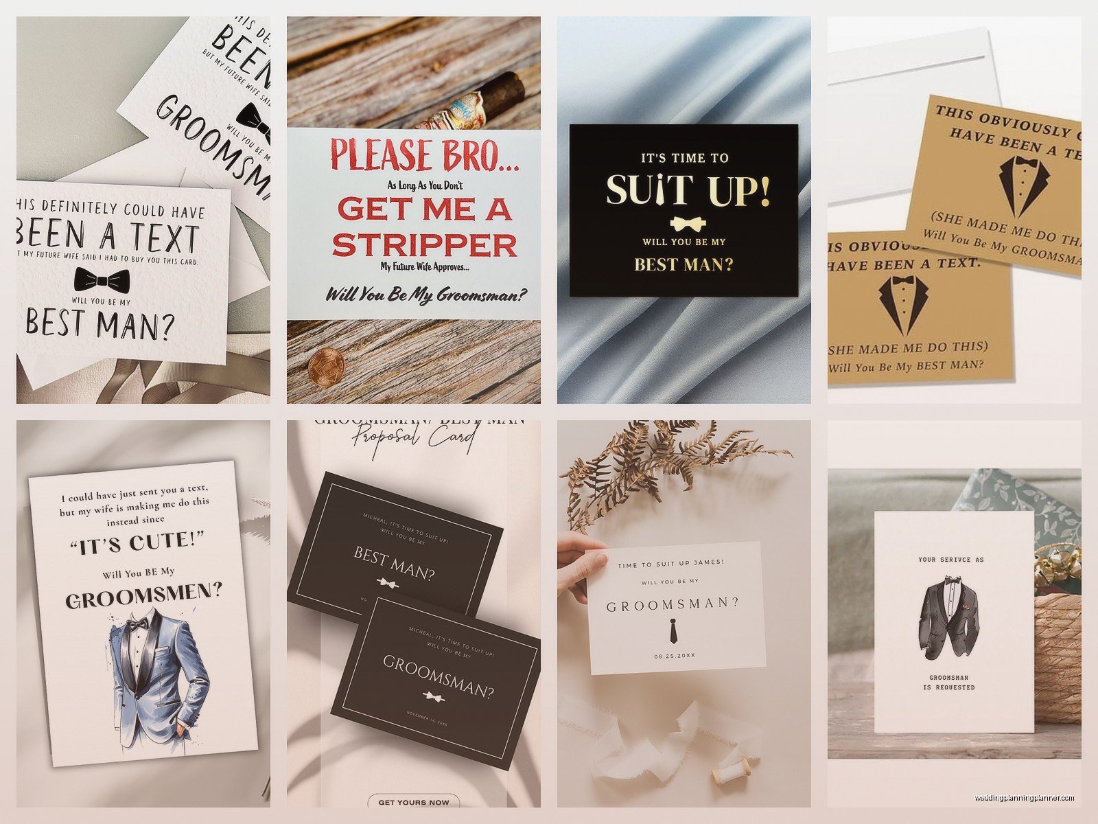 Best Man Invitation: Groomsman Proposal Cards