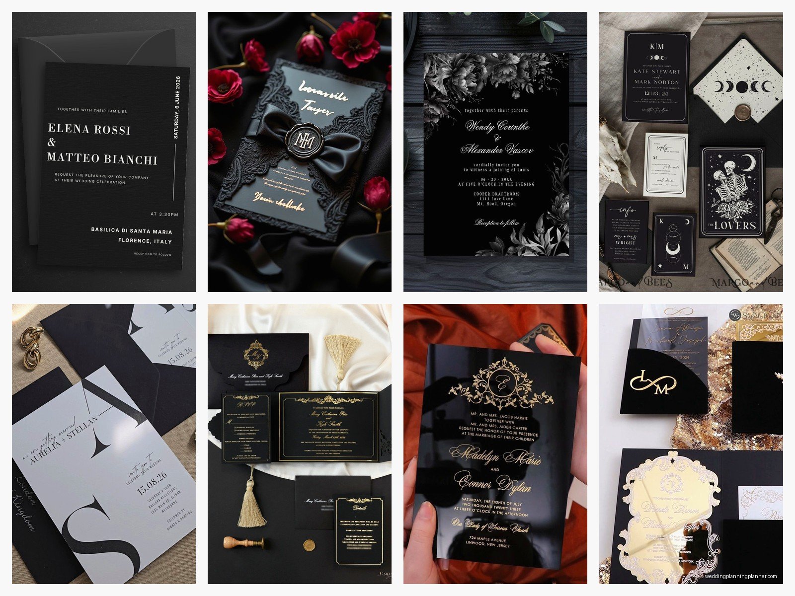 Black Wedding Card: Design & Ordering Guide