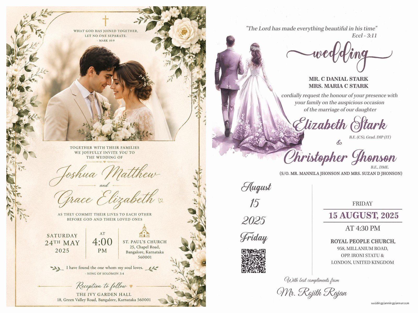 Christian Marriage Invitation Card: Design & Ordering Guide