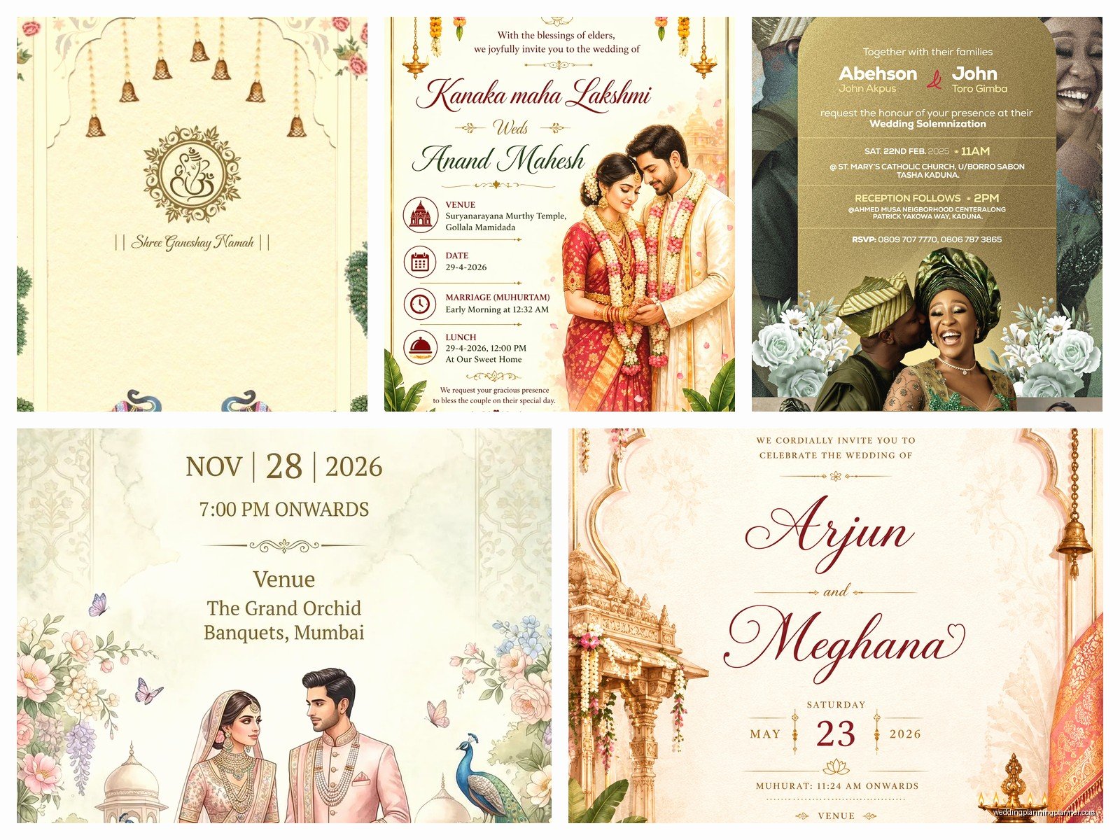 Digital Marriage Invitation Card: E-Invite Designs