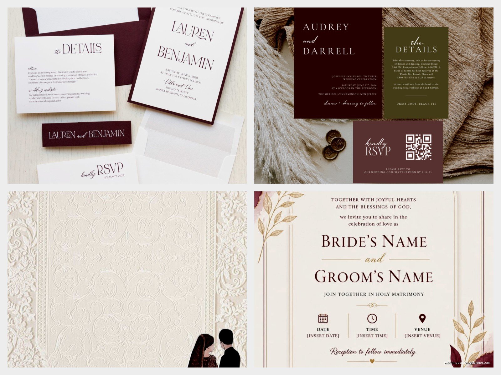 Maroon Wedding Invitation: Design & Ordering Guide
