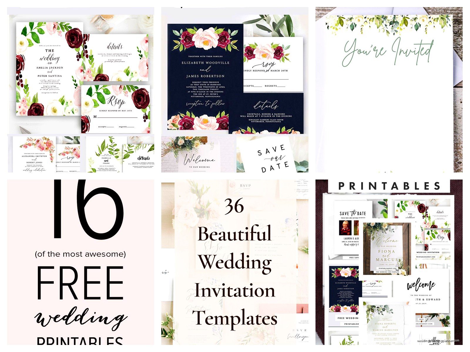 Printable Wedding Invitation Templates: Free PDF Downloads