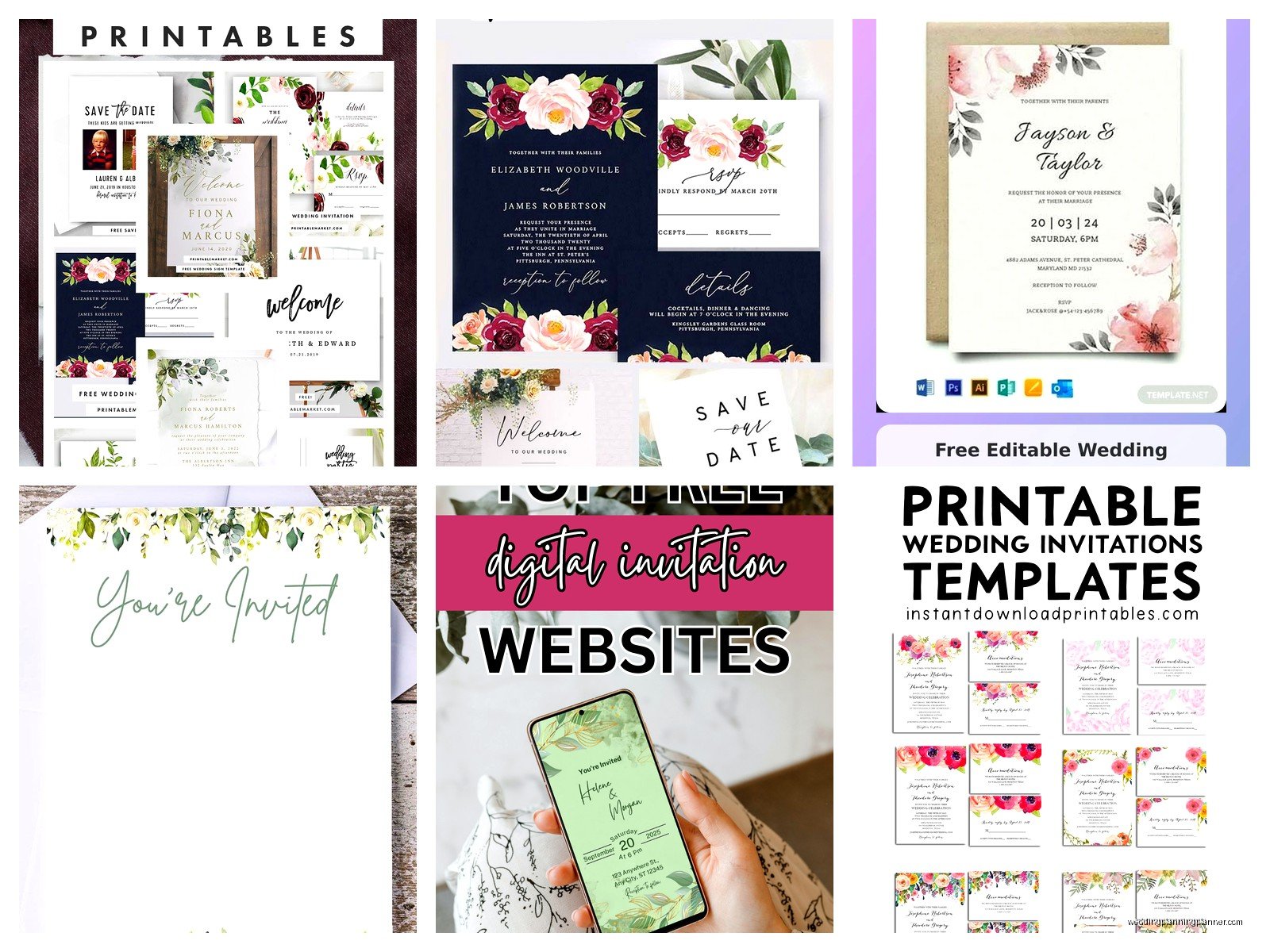 Printable Wedding Invitation Templates: Free PDF Downloads