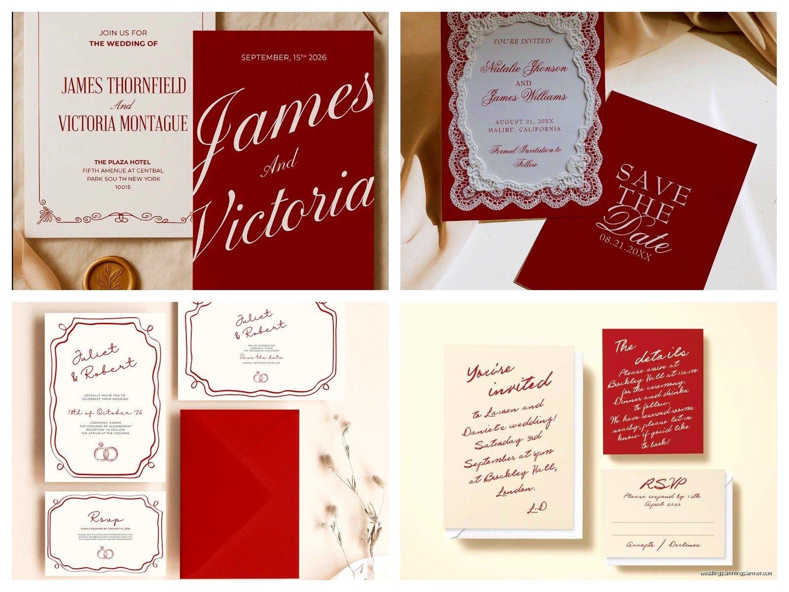 Red And White Wedding Invitations: Design & Ordering Guide