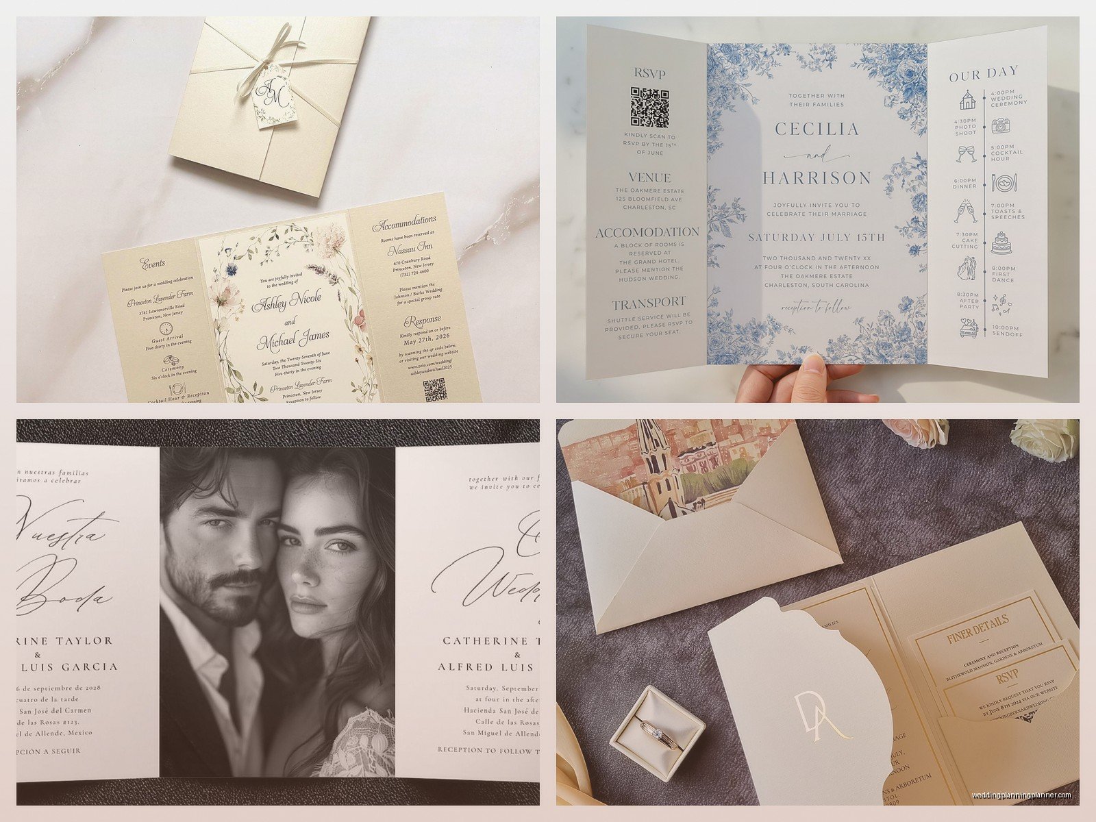 Tri Fold Invitations: Three-Panel Folded Card Design
