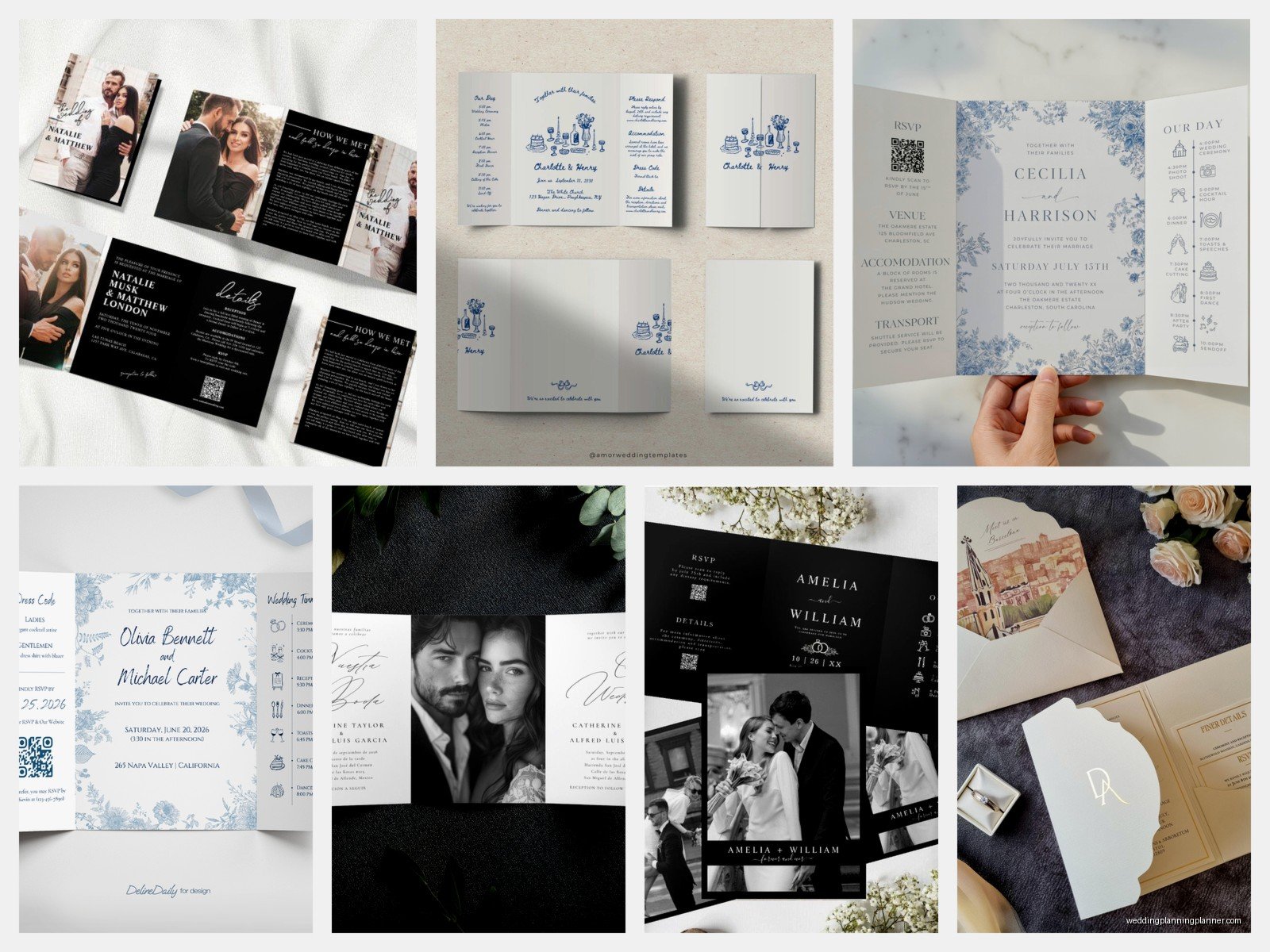 Tri Fold Invitations: Three-Panel Folded Card Design