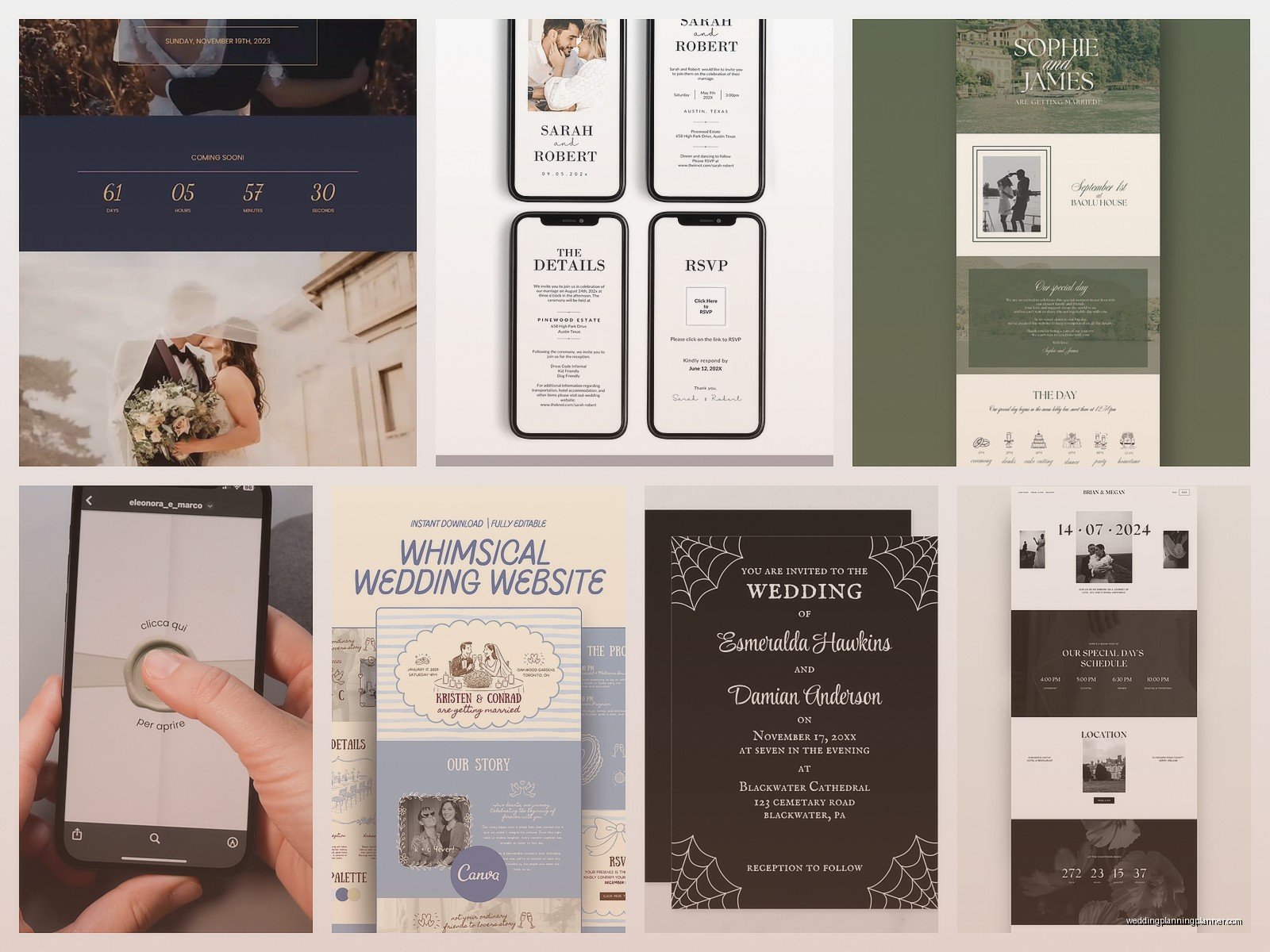 Web Wedding Invitation: Online Event Site Design