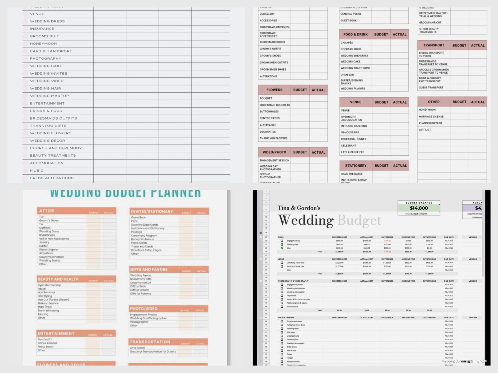 Wedding Budget Template: Excel Spreadsheet Downloads