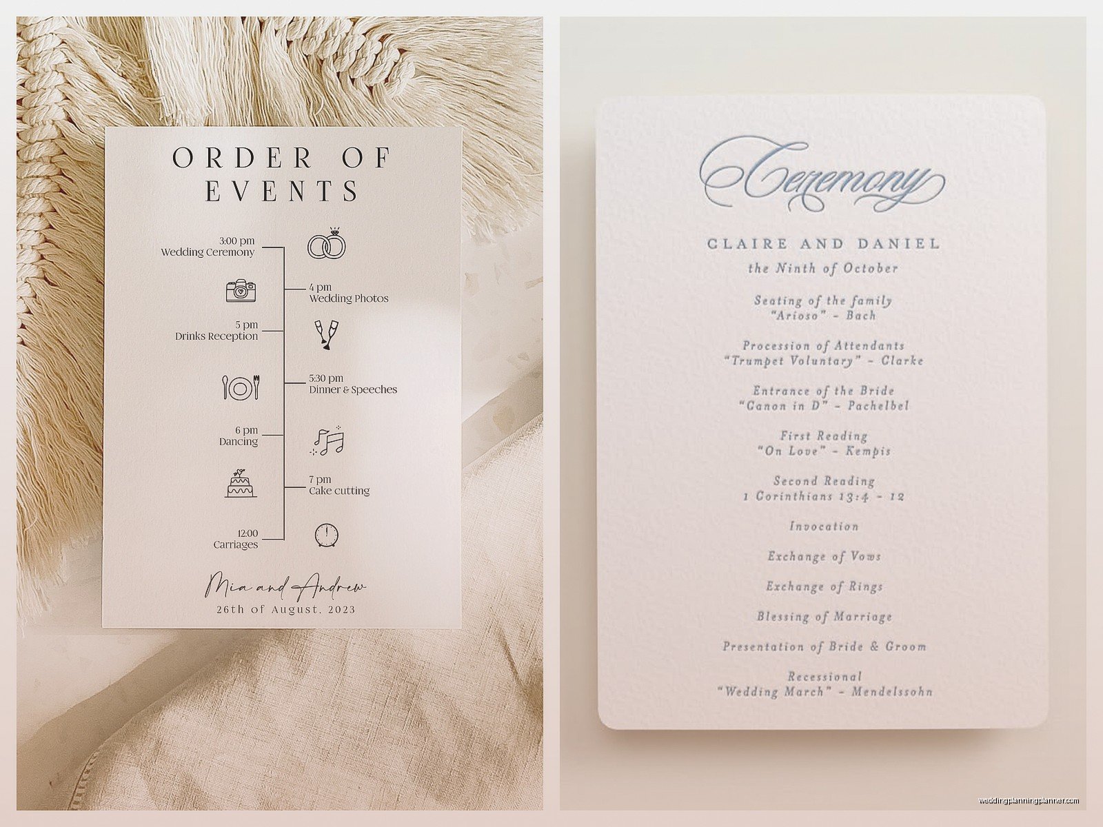 Wedding Ceremony Card: Design & Ordering Guide
