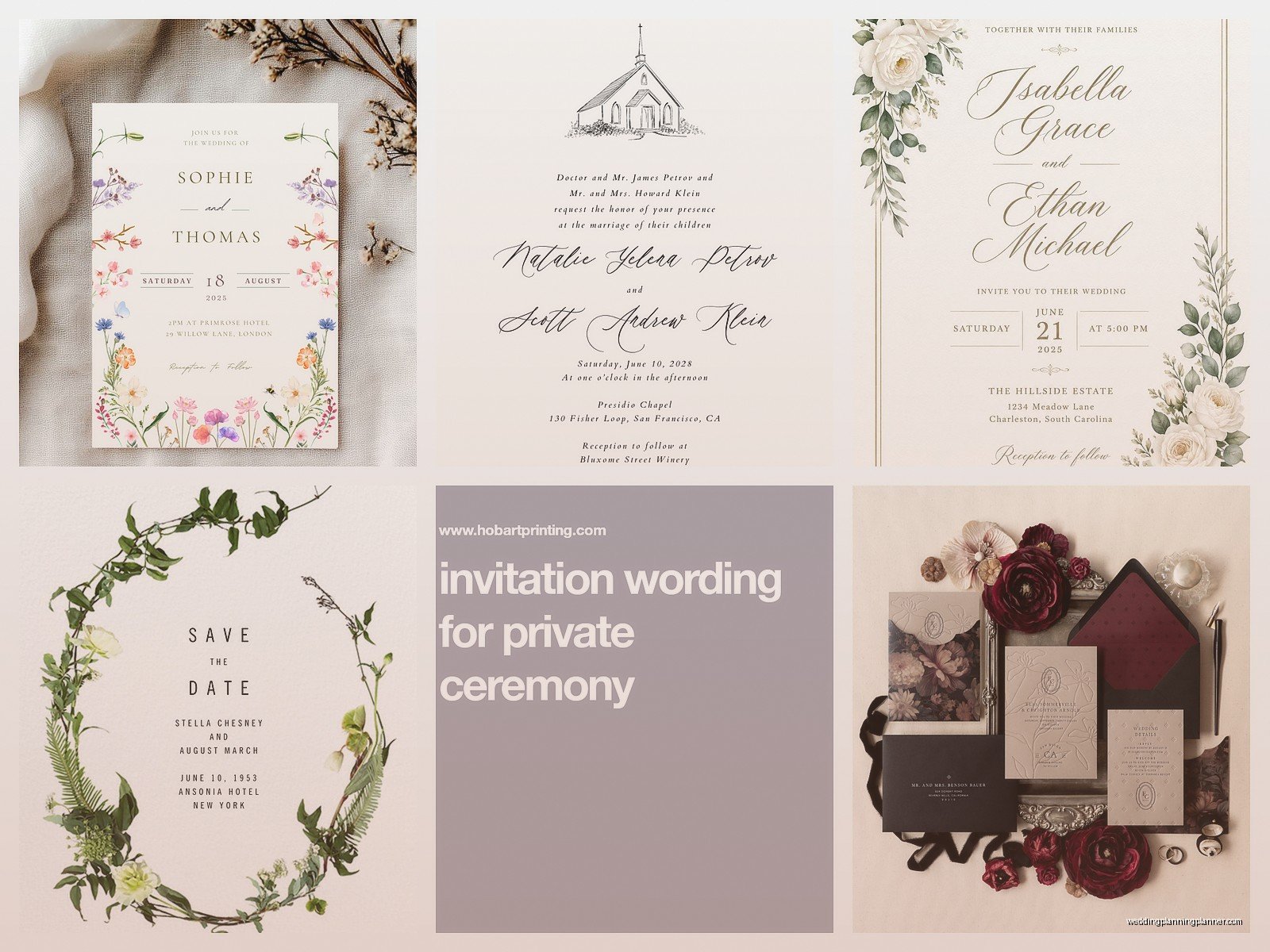 Wedding Ceremony Invitation: Service-Only Event Cards