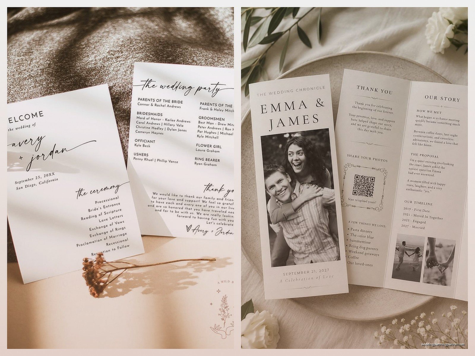 Wedding Ceremony Program Template: Order of Service Downloads