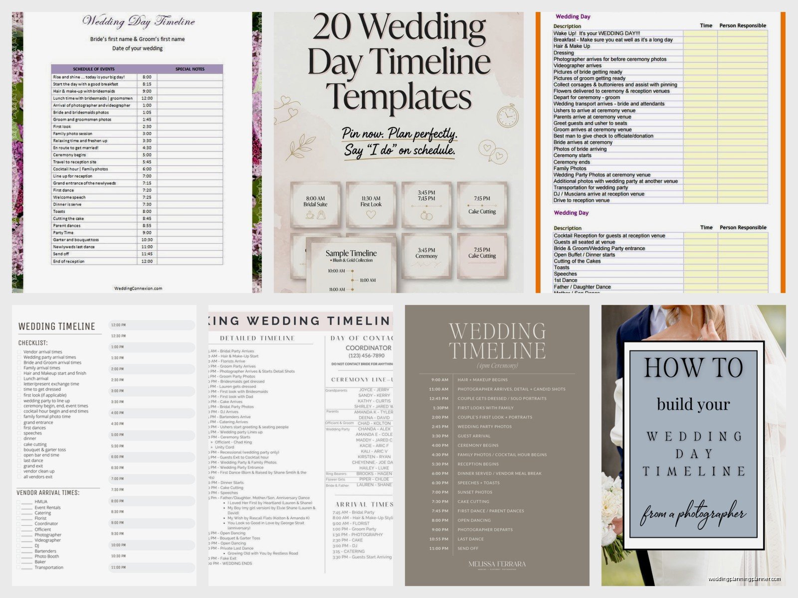 Wedding Day Timeline Template: Hour-by-Hour Schedule