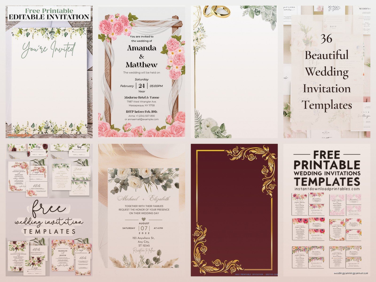 Wedding Invitation Templates Free Download: Editable Files