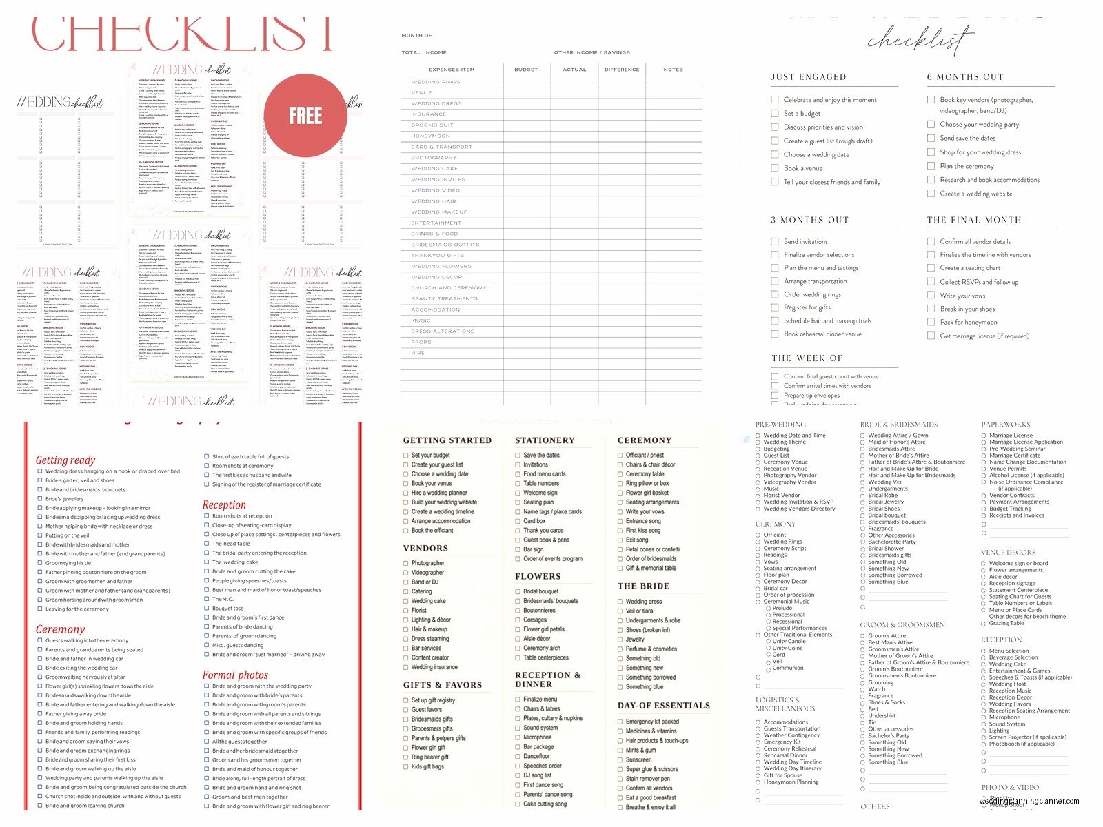 Wedding List Template: Guest & Registry Organizer