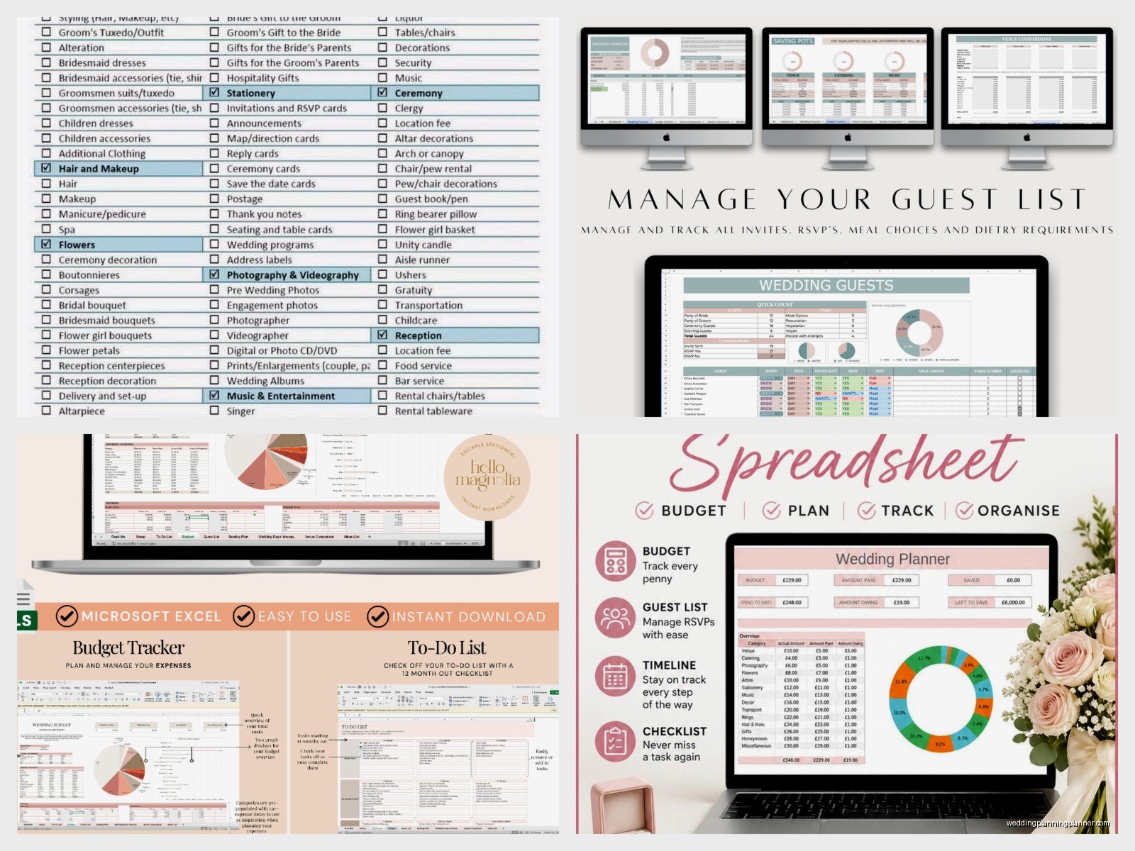 Wedding Planning Spreadsheet: Complete Excel Organizer