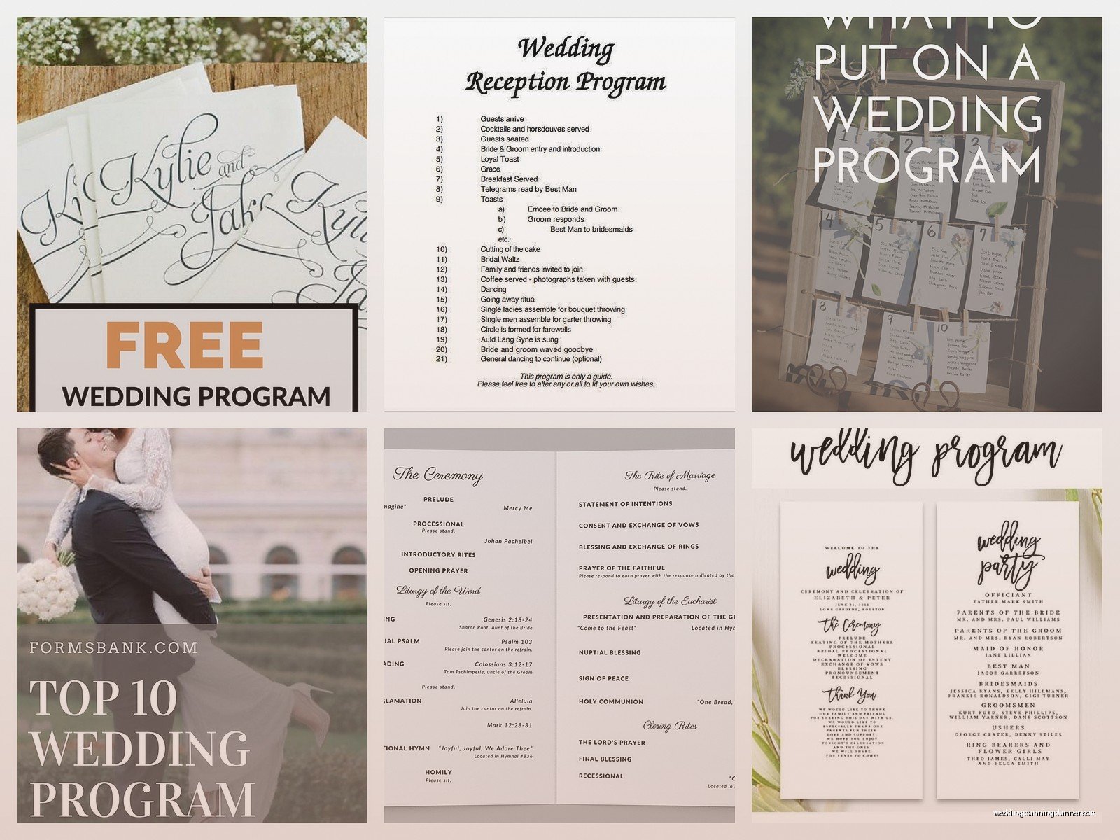 Wedding Program Template: Ceremony Order Downloads