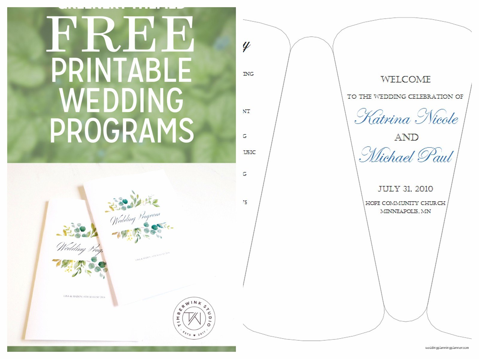 Wedding Program Template: Ceremony Order Downloads