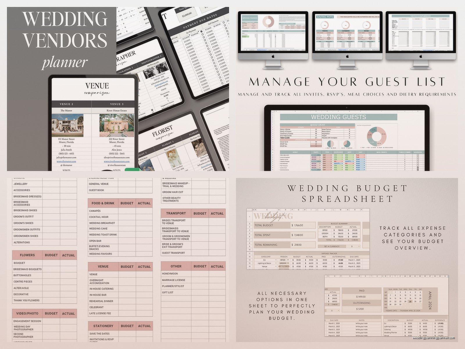 Wedding Spreadsheet: Complete Planning Excel Template