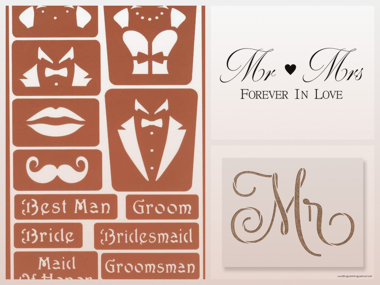 Wedding Stencils: DIY Sign & Decoration Templates