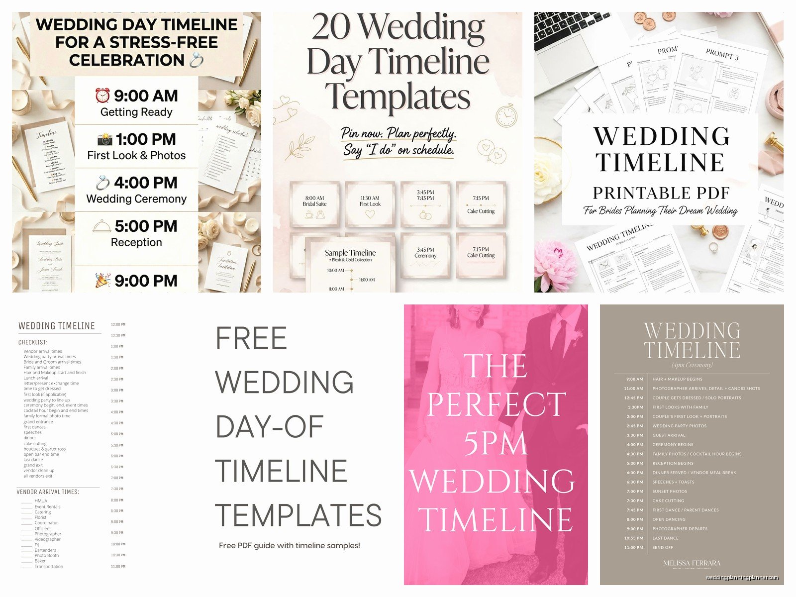 Wedding Timeline Template: Day-of Schedule Downloads
