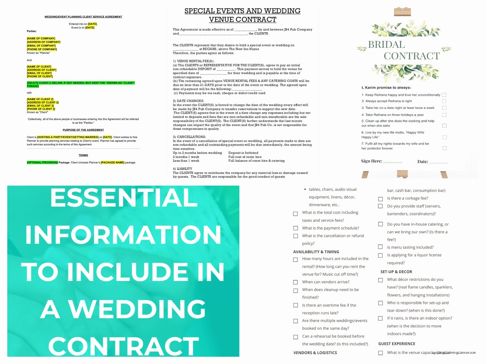 Wedding Venue Contract: Location Agreement Guide