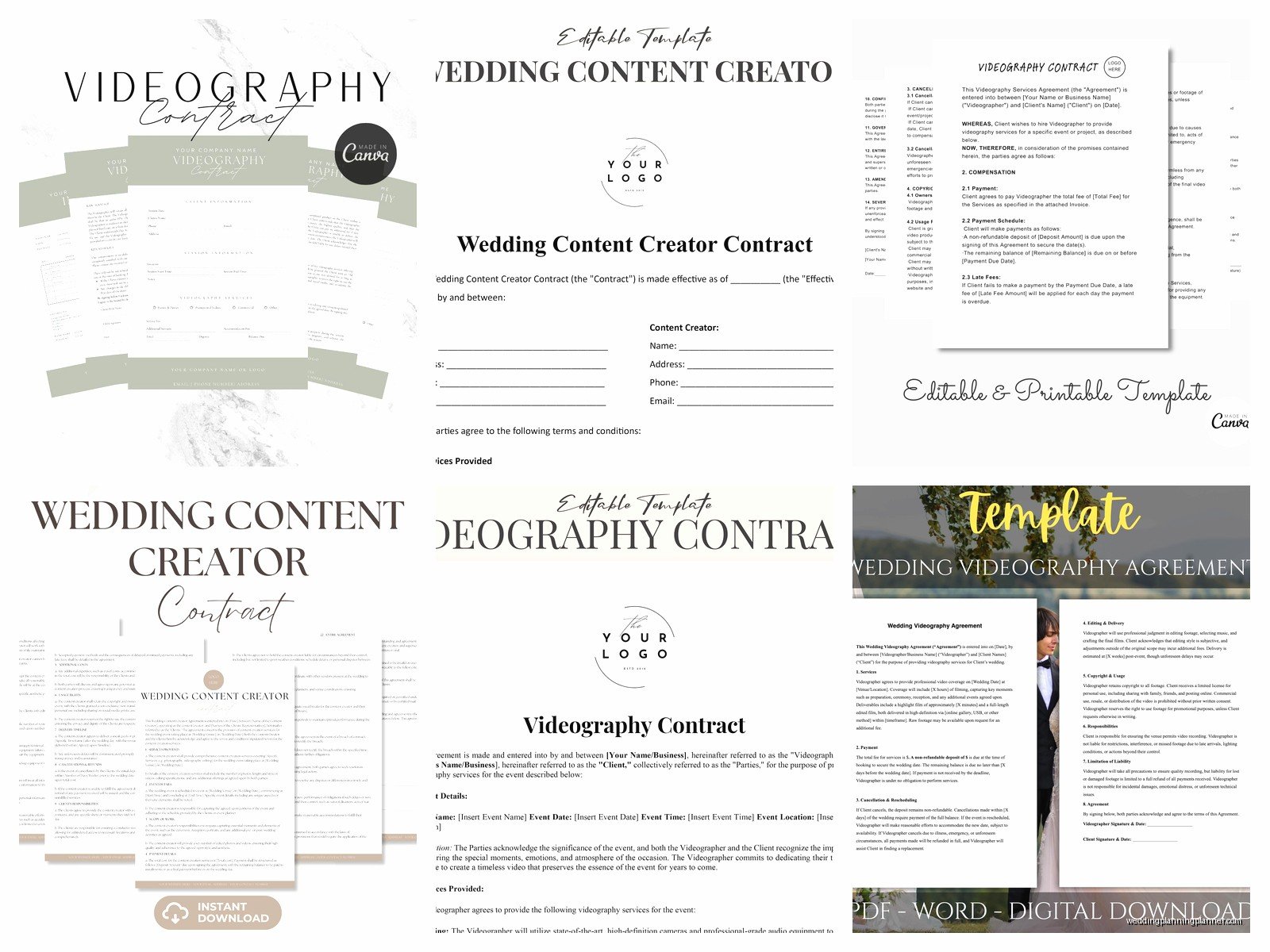 Wedding Videography Contract: Vendor Agreement Template