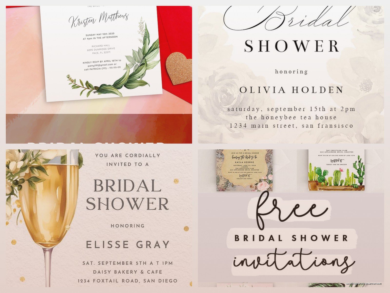 Bridal Shower Invitations Online Free: No-Cost Party Cards