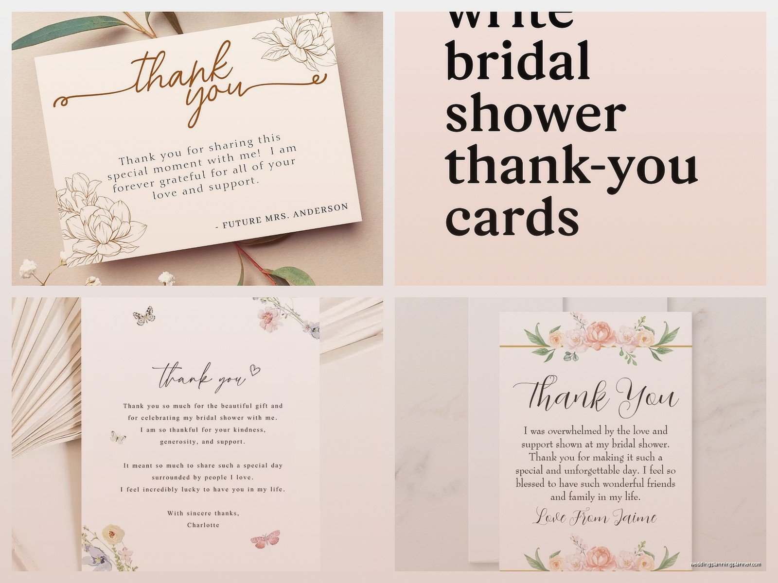 Bridal Shower Thank You Template: Gratitude Note Downloads