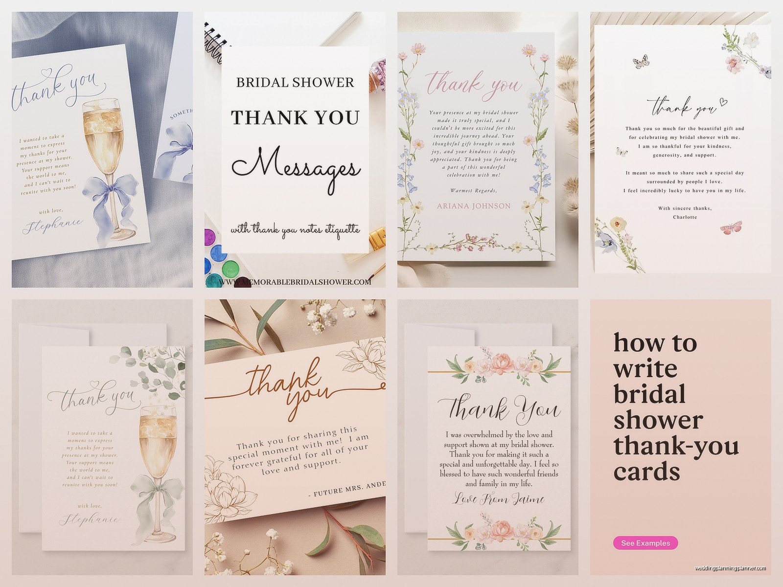Bridal Shower Thank You Template: Gratitude Note Downloads