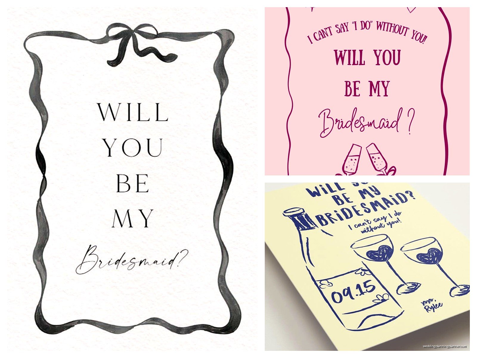 Bridesmaid Card Template: Proposal Will You Be My