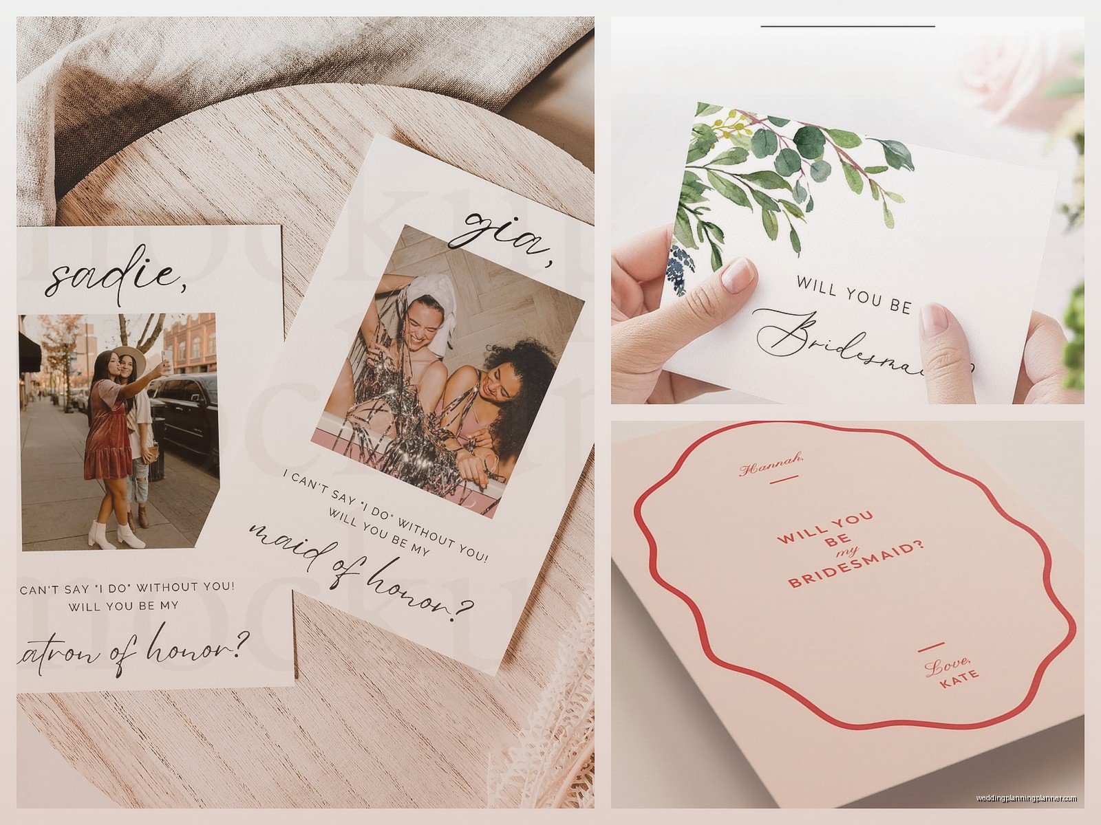 Bridesmaid Proposal Card Template: Will You Be My Downloads